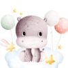 Affiche enfant hippopotame bébé