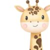 Affiche enfant girafe souriante