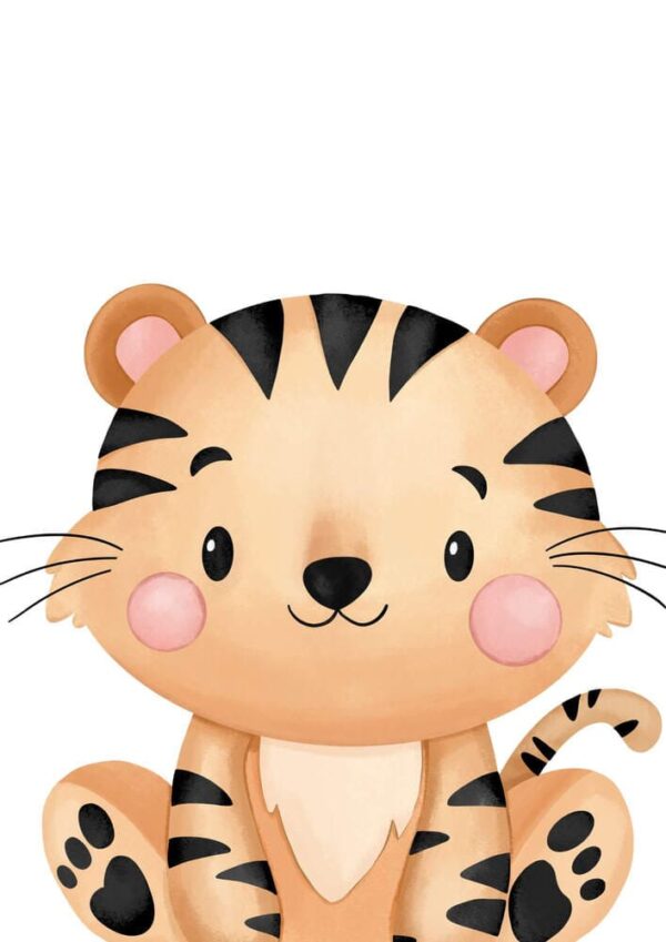 Affiche enfant tigre bébé