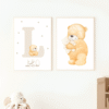 Lot d’affiches enfant ours affectueux