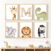 Lot d’affiches enfant animaux et initiale