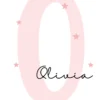 Affiche prénom bébé rose