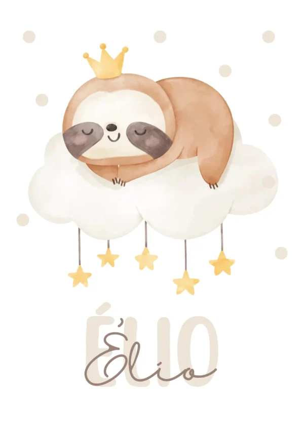 41 Affiches d’animaux bébé avec paresseux