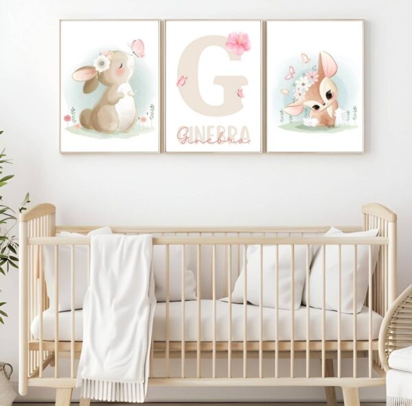 Conjunto-de-laminas-conejito-y-ciervo.jpg Lot d’affiches enfants lapin et cerf