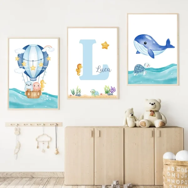 Conjunto-de-laminas-mundo-marino.webp Lot d’affiches enfants monde marin