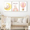 Conjuntos (13) Lot d’affiches enfant lapins roses