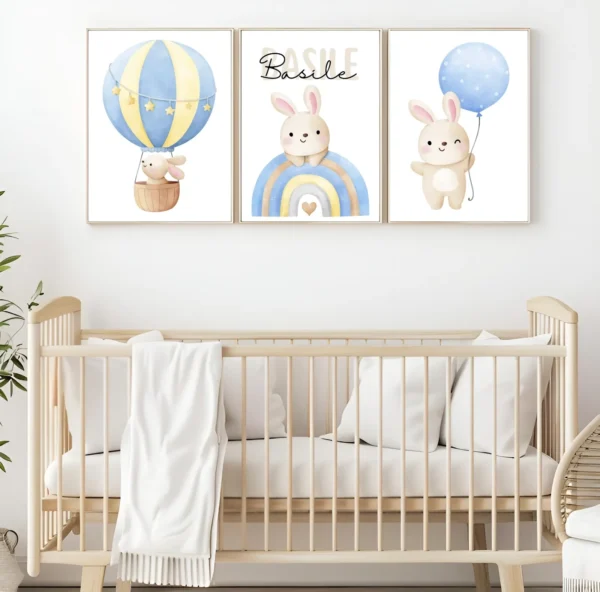 Conjuntos (15) Lot d’affiches enfants lapins