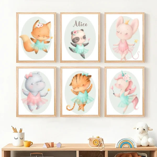 Conjuntos (8) Lot d’affiches enfant danseuses