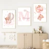 Conjuntos (9) Lot d’affiches enfant oursons et ballons roses