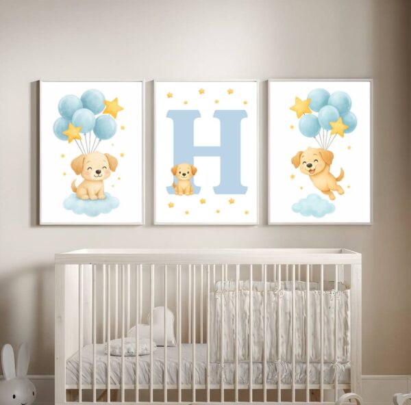 Lot d’affiches enfants chiot