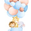 Affiche animaux bébés en montgolfière