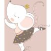 Affiche souris ballerine de ballet