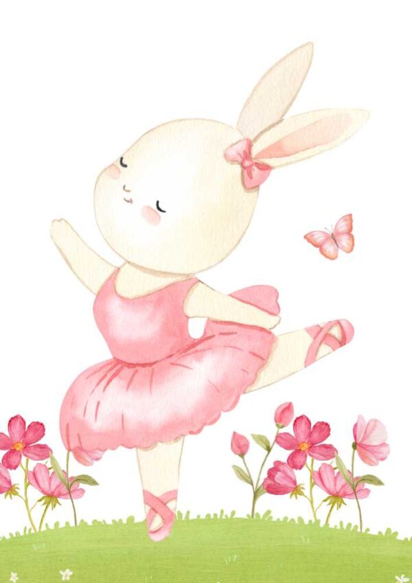 Affiche lapine ballerine