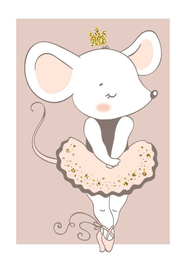 Affiche souris ballerine