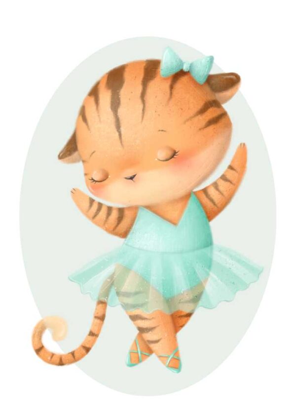 Affiche tigre ballerine