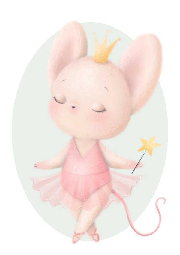 Affiche de souris ballerine de ballet