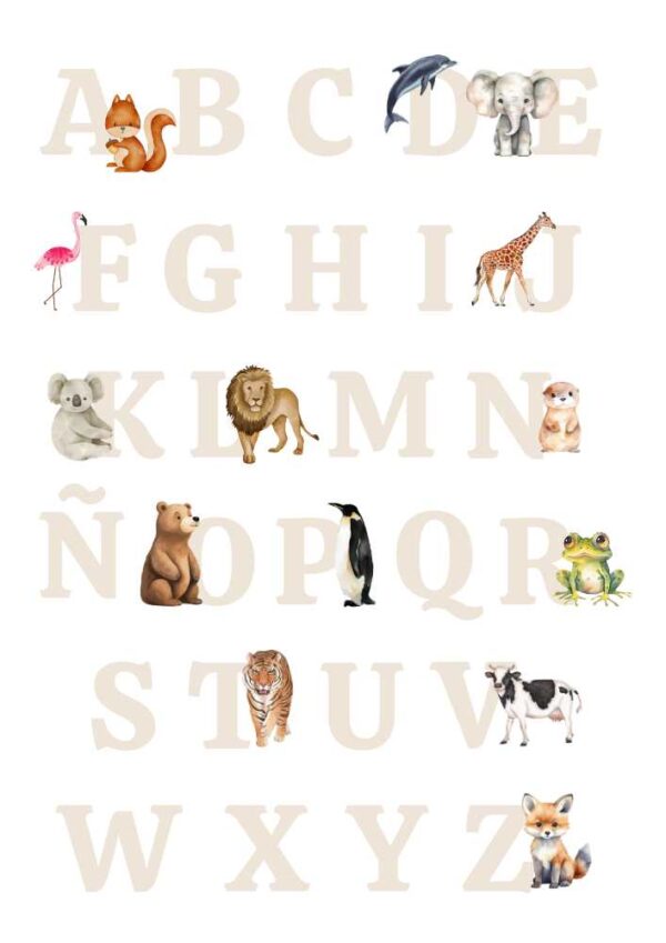 Lamina-de-letras-del-abecedario.jpg Affiche alphabet avec animaux