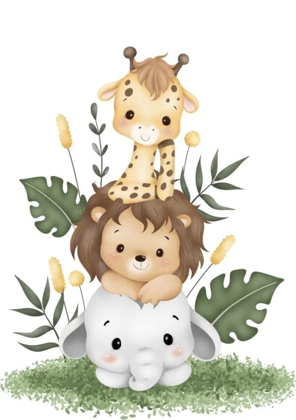 Lamina-infantil-animales-bebes.jpg Affiche enfant animaux bébés