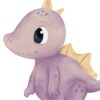 Affiche enfant dinosaure violet
