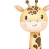 Affiche enfant girafe souriante