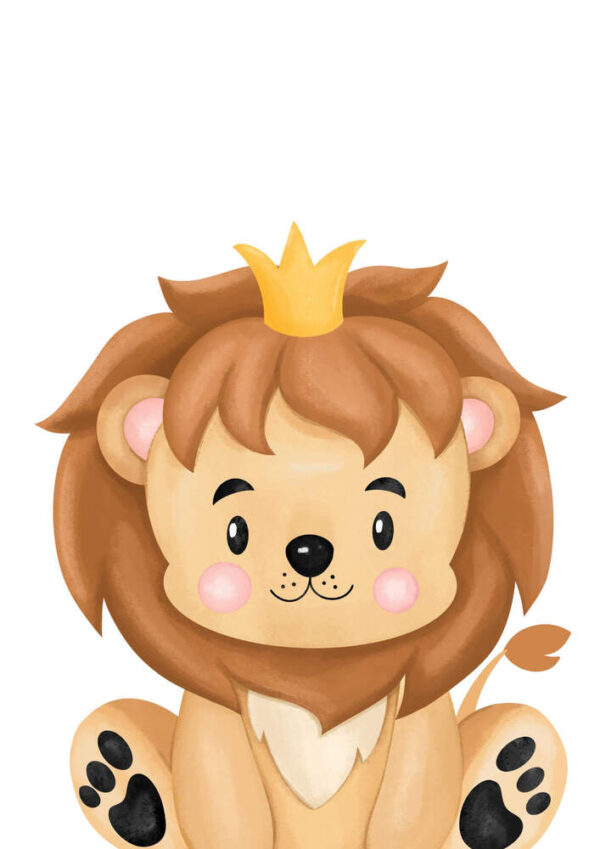 Affiche enfant lion