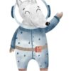 Affiche enfant loup astronaute