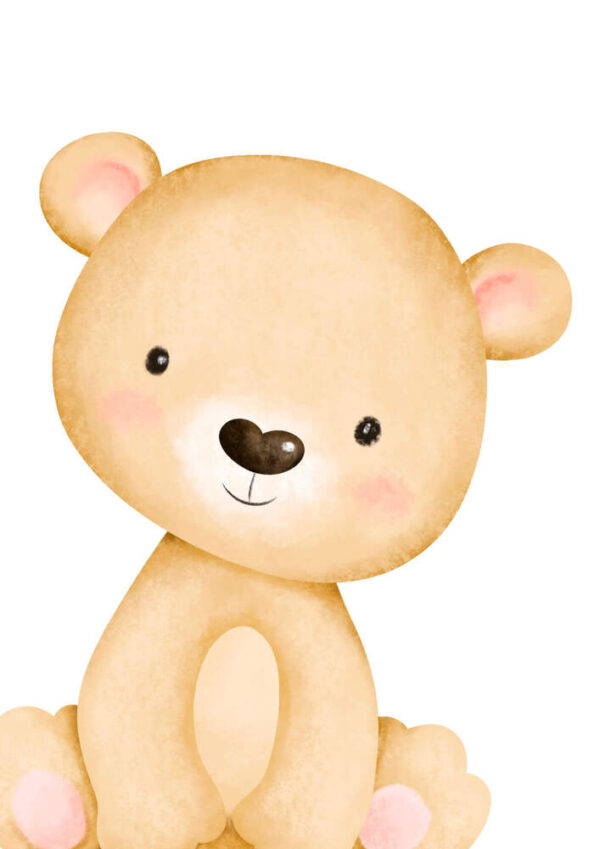 Affiche enfant ourson bébé