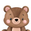 Affiche enfant ours souriant