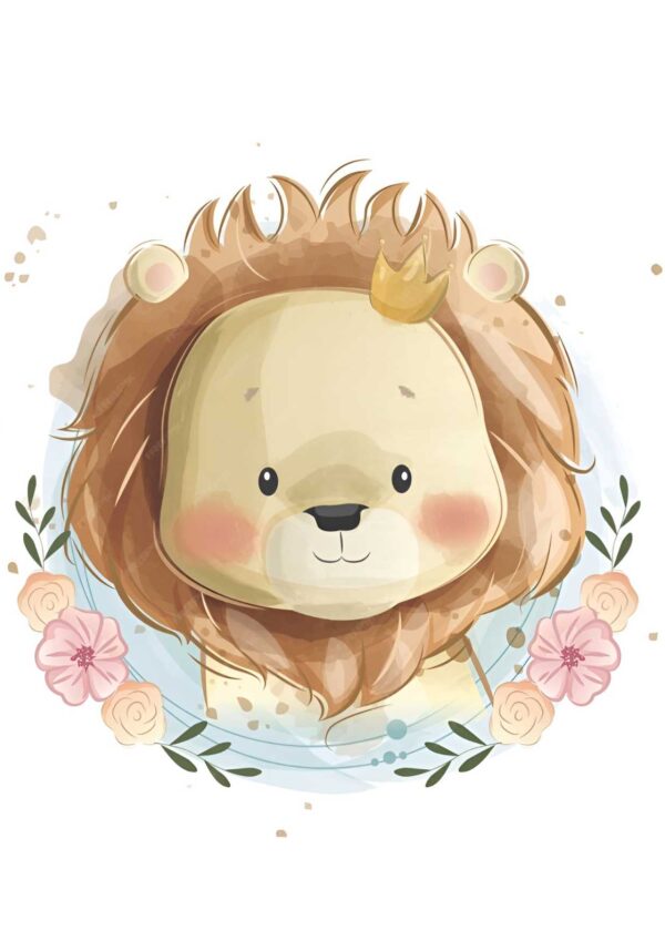 Affiche enfant lion prince