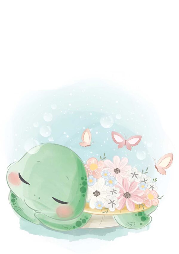 Affiche enfant tortue