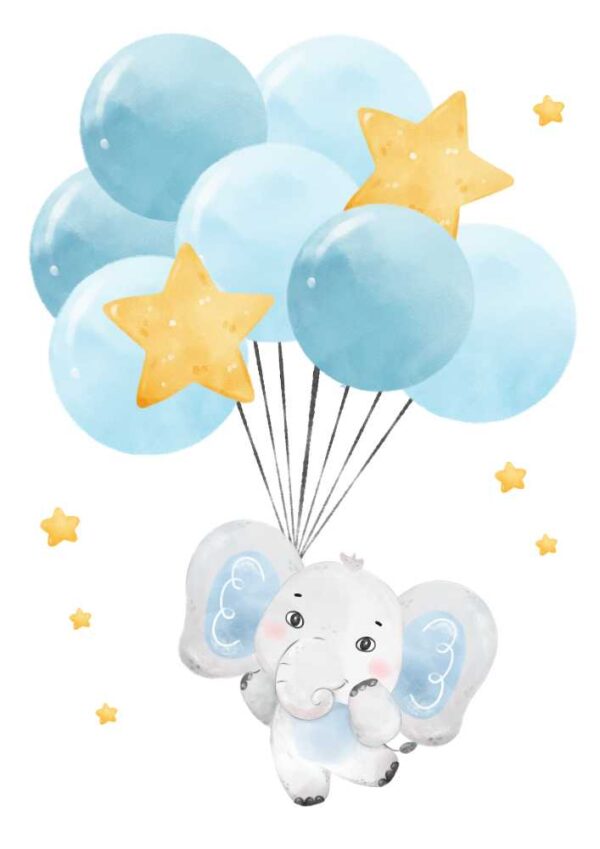 Affiches de montgolfières avec éléphant