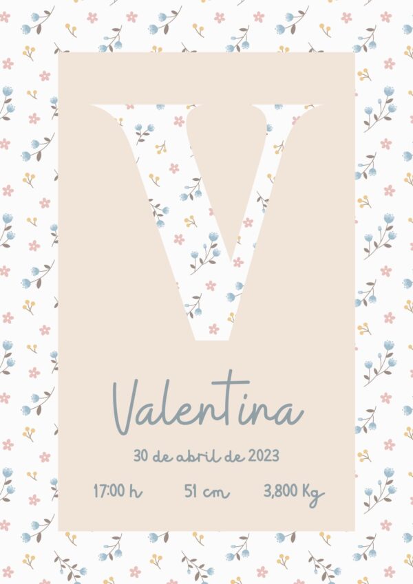 Affiche de naissance Floret