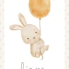 Affiche enfant personnalisée lapin aventurier