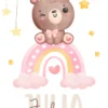 Affiches arc-en-ciel avec ourson personnalisé