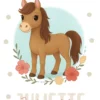 Affiche enfant personnalisée petit cheval