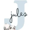 Affiches initiales bébé avec prénom panda