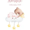natalicios (11) Affiche de naissance ourson