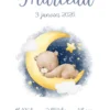 Affiche de naissance pour bébés