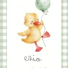 Affiche de naissance personnalisée poussin