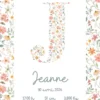 natalicios (23) Affiche de naissance Bloom