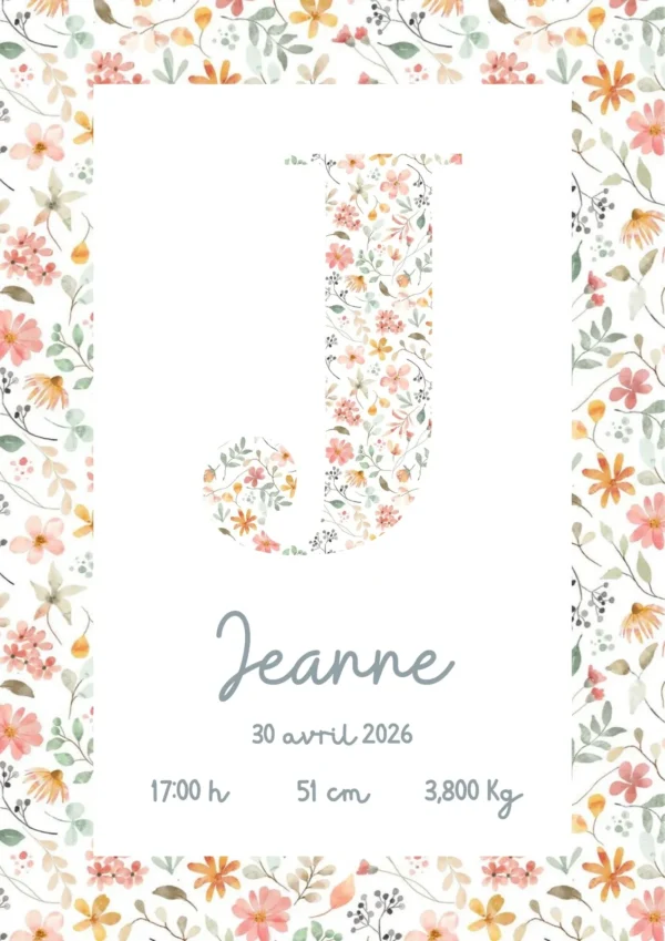 Affiche de naissance Bloom
