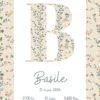 Affiche de naissance Lavender