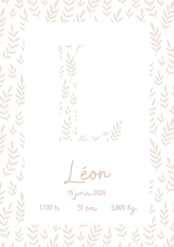 Affiche de naissance Meadow