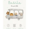 natalicios (32) Affiche de naissance personnalisée bus d’aventure
