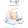 natalicios (7) Affiche de naissance bébé personnalisée